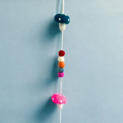 Felt Wall Hanging – Multicoloured Mushrooms | Sustainable Sourced Materials