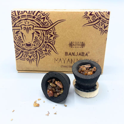 Banjara Ethno Tribal Smudge Cups – Mayan Myrrh 6-Pack | Cleansing, Spiritual Ritual & Meditation
