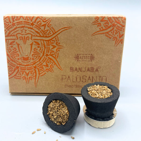 Banjara Ethno Tribal Smudge Cups – Palo Santo 6-Pack | Cleansing, Spiritual Ritual & Meditation