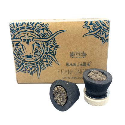 Banjara Ethno Tribal Smudge Cups – Frankincense 6-Pack | Cleansing, Spiritual Ritual & Meditation