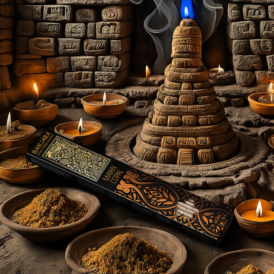 Banjara Smudge Incense Sticks – Mayan Copal (29cm) | Extra Long Handcrafted Blend for Ritual & Meditation