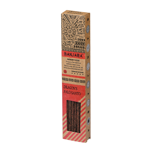 Banjara Harmony Fusion Series Palo Santo Smudge Sticks – Dragon’s Blood | Organic & Handmade for Rituals & Cleansing