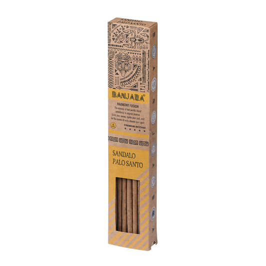 Banjara Harmony Fusion Series Palo Santo Smudge Sticks – Sandalwood | Organic & Handmade for Rituals & Cleansing