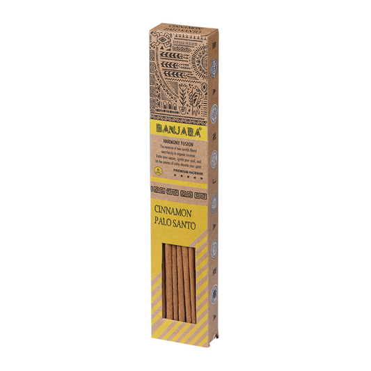 Banjara Harmony Fusion Series Palo Santo Smudge Sticks – Cinnamon | Organic & Handmade for Rituals & Cleansing