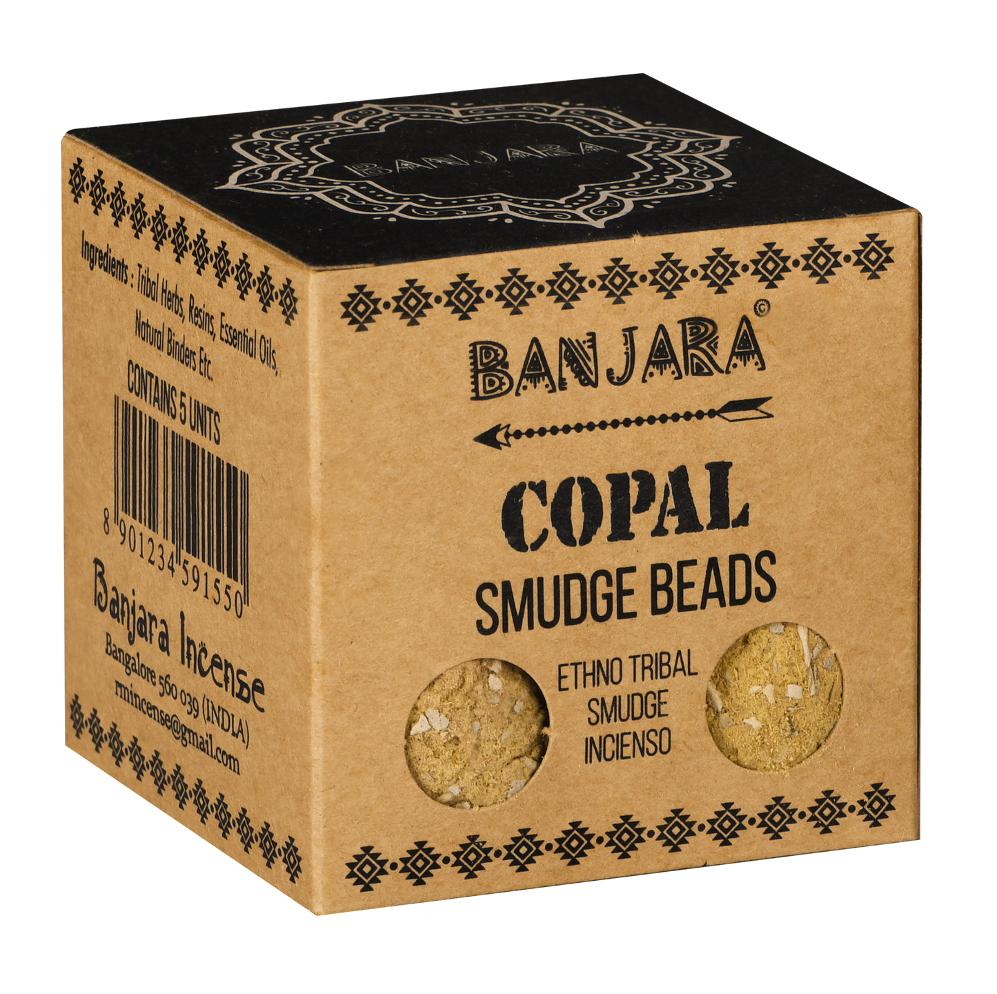 Banjara Smudge Beads with Holder – Copal | Herbal Cleansing Rituals
