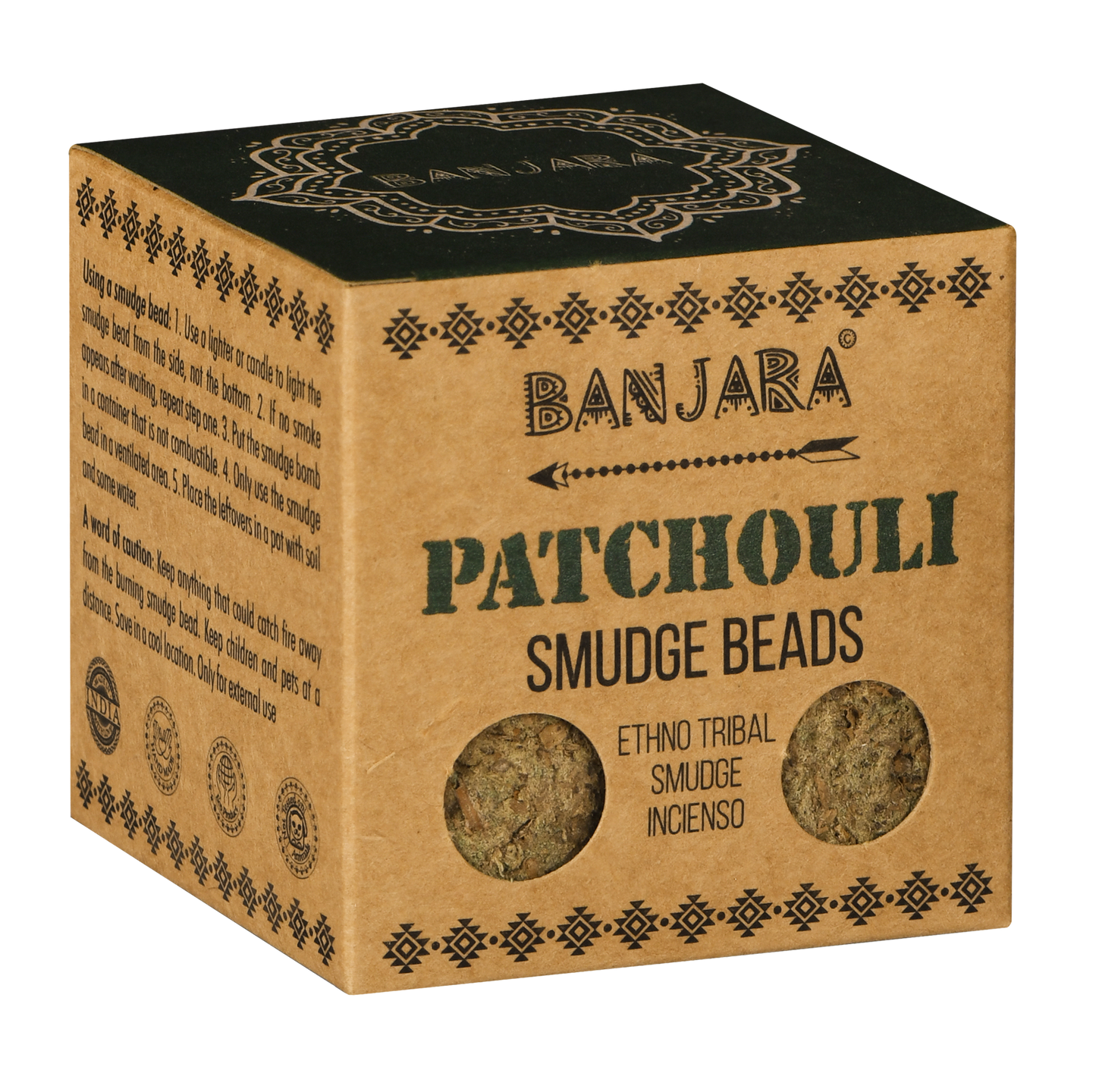 Banjara Smudge Beads with Holder – Patchouli | Herbal Cleansing Rituals