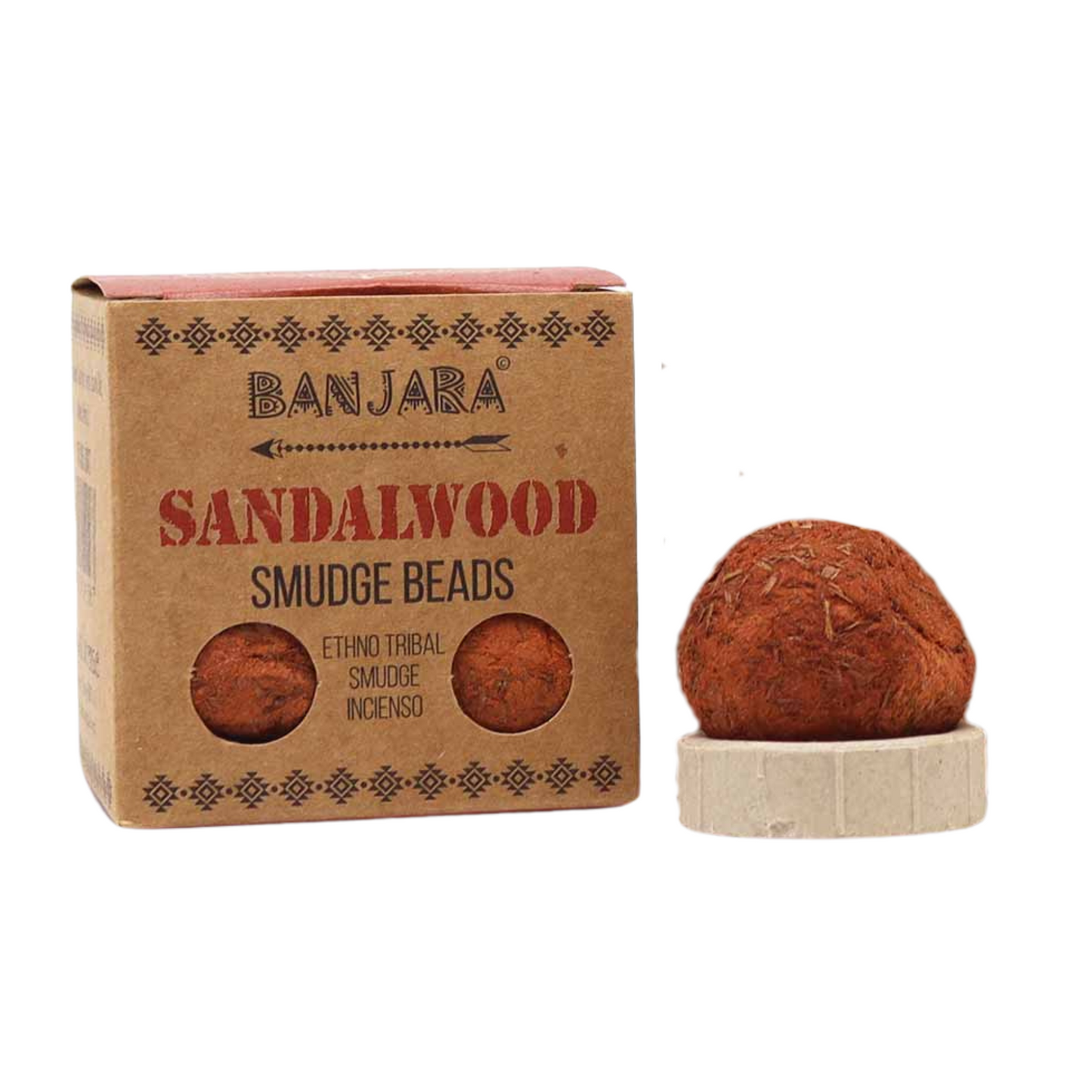 Banjara Smudge Beads with Holder – Sandalwood | Herbal Cleansing Rituals