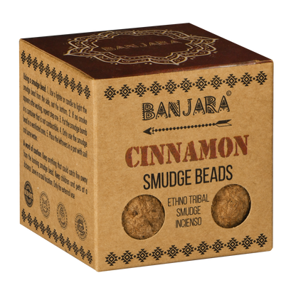 Banjara Smudge Beads with Holder – Cinnamon | Herbal Cleansing Rituals