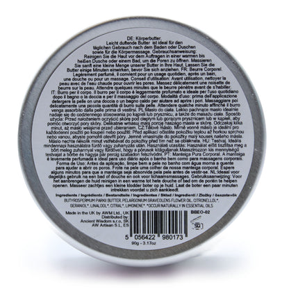 Shea Body Butter with Geranium Essential Oil – 90g | Balancing, Soothing & Moisturising