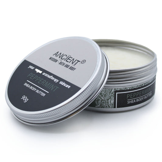 Shea Body Butter with Peppermint Essential Oil – 90g | Cooling, Revitalising & Skin-Stimulating Moisture