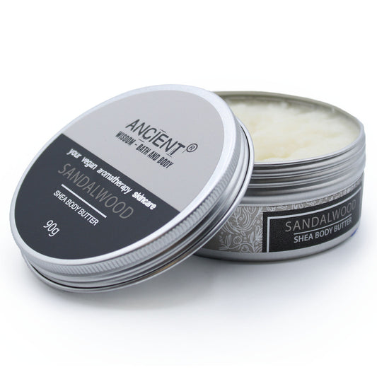 Shea Body Butter with Sandalwood Amyris Essential Oil – 90g | Grounding, Nourishing & Moisturising