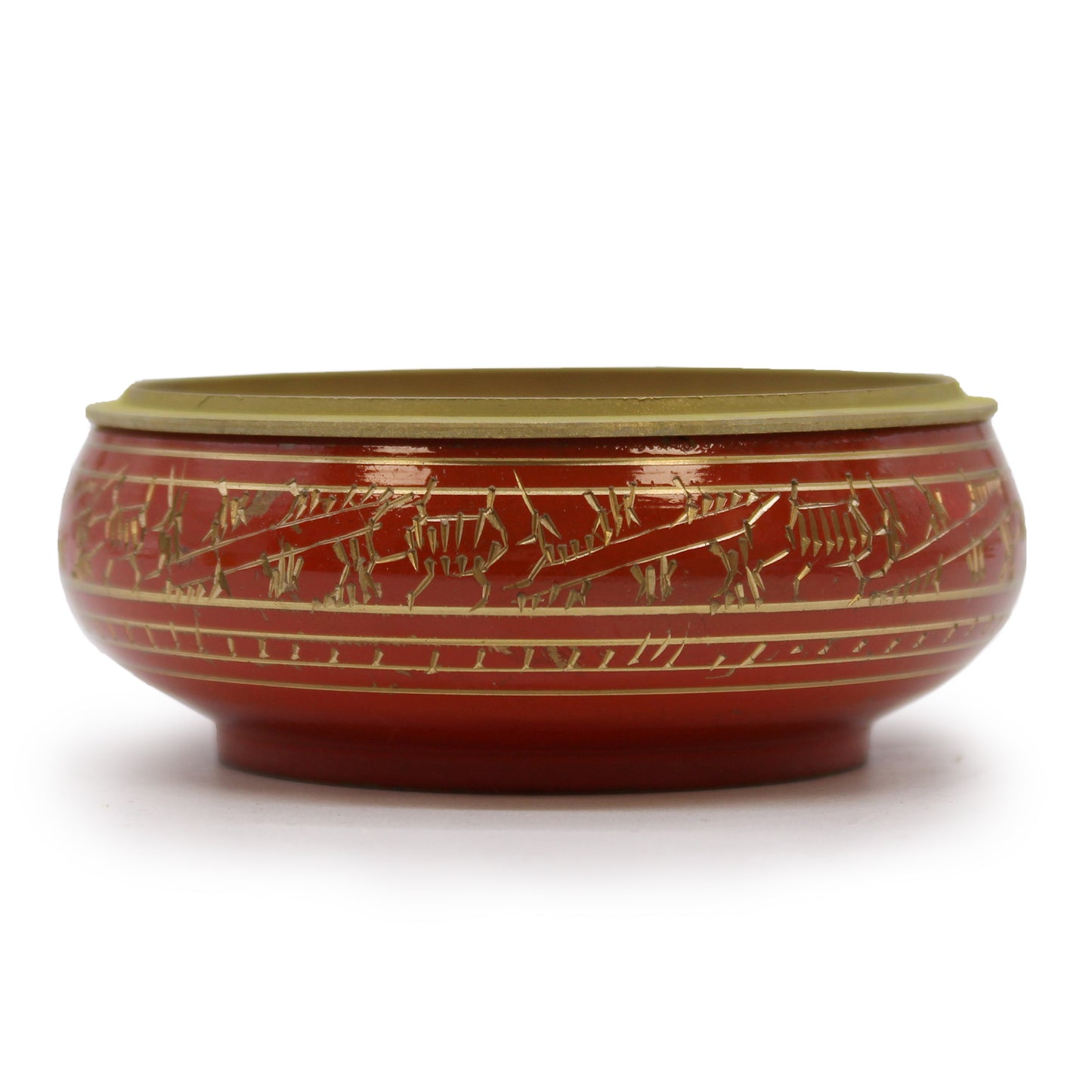 Sacral Chakra Incense Jar – Orange/Red | Brass Resin Burner for Creativity & Sensuality