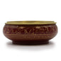 Root Chakra Incense Jar – Burgundy Brown | Brass Resin Burner for Grounding & Stability