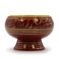 Root Chakra Incense Chalice – Burgundy Brown | Brass Resin Burner for Grounding & Stability