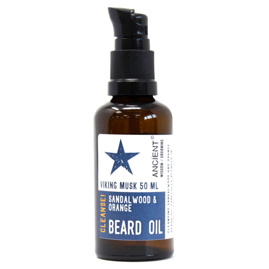Viking Musk Beard Oil – 50ml | Orange & Sandalwood Essential Oils