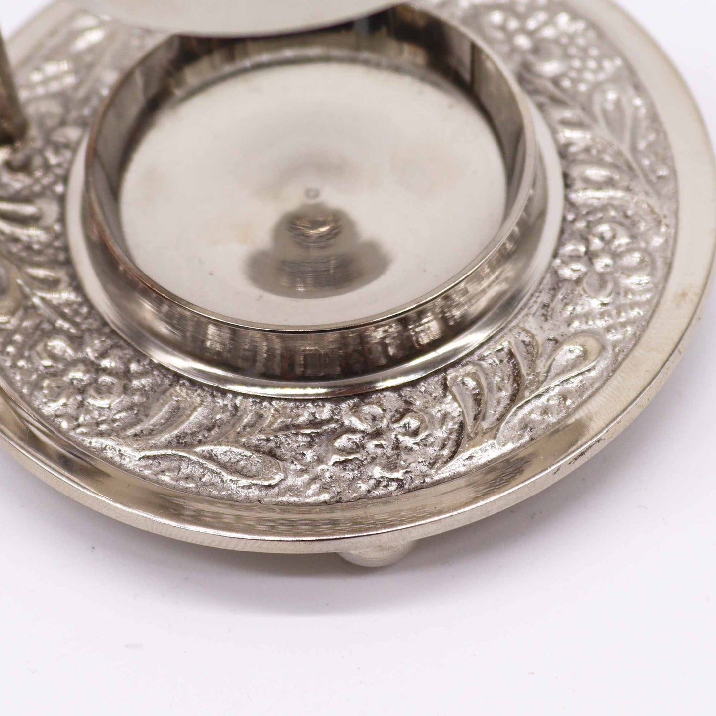 Silver-Plated Resin Incense Warmer – Adjustable Height | Elegant Burner for Ritual Use