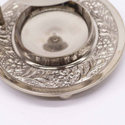 Silver-Plated Resin Incense Warmer – Adjustable Height | Elegant Burner for Ritual Use