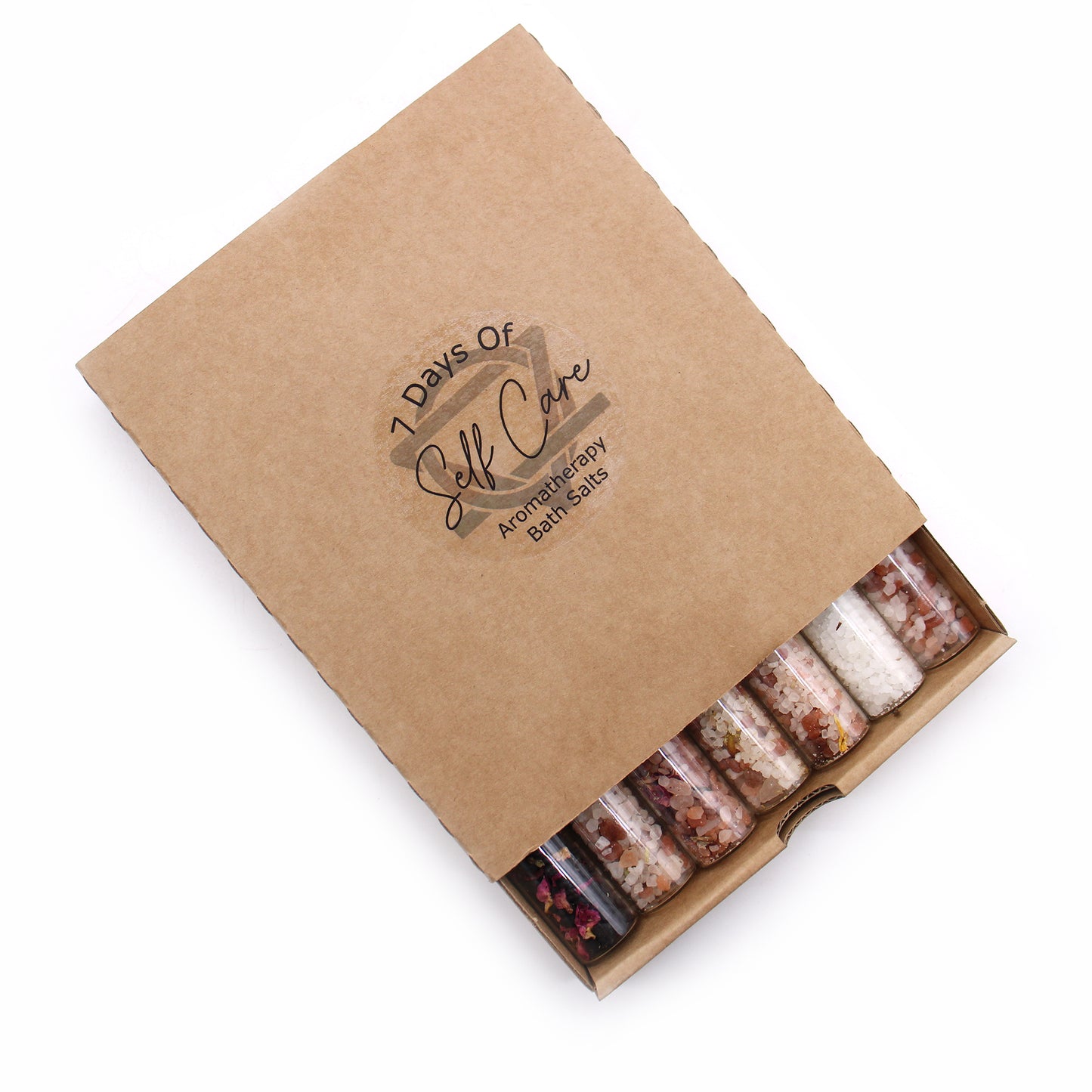 Aromatherapy Bath Salt Blends – 7 Vial Gift Set | Restorative, Mood-Enhancing & Skin-Nourishing Salt Rituals for Every Day