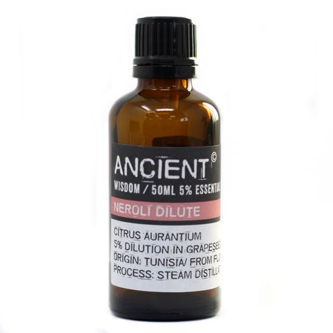 Neroli Dilute Essential Oil 5% (Citrus aurantium) – 50ml | Calming, Skin-Nourishing, Ready-to-Use Blend