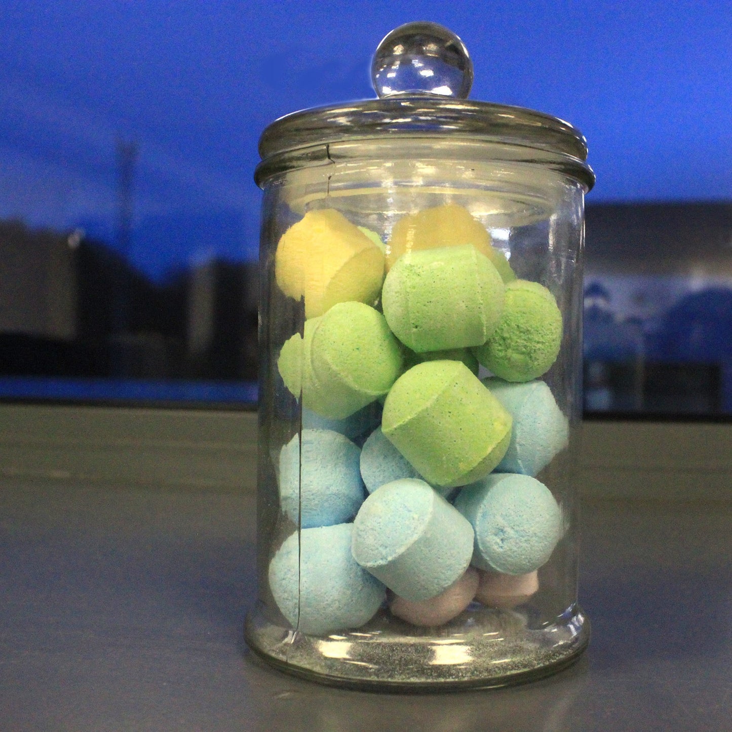 Cylindrical Glass Jar with Glass Lid – Medium | Complete All-Glass Look