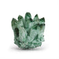 Crafted Quartz Cluster – Green Ghost | Artisan-Cut Crystal Decor