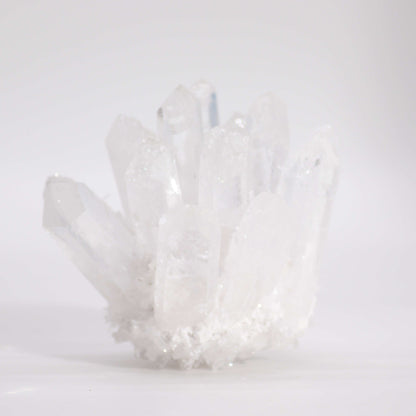 Crafted Quartz Cluster – Clear | Artisan-Cut Crystal Decor