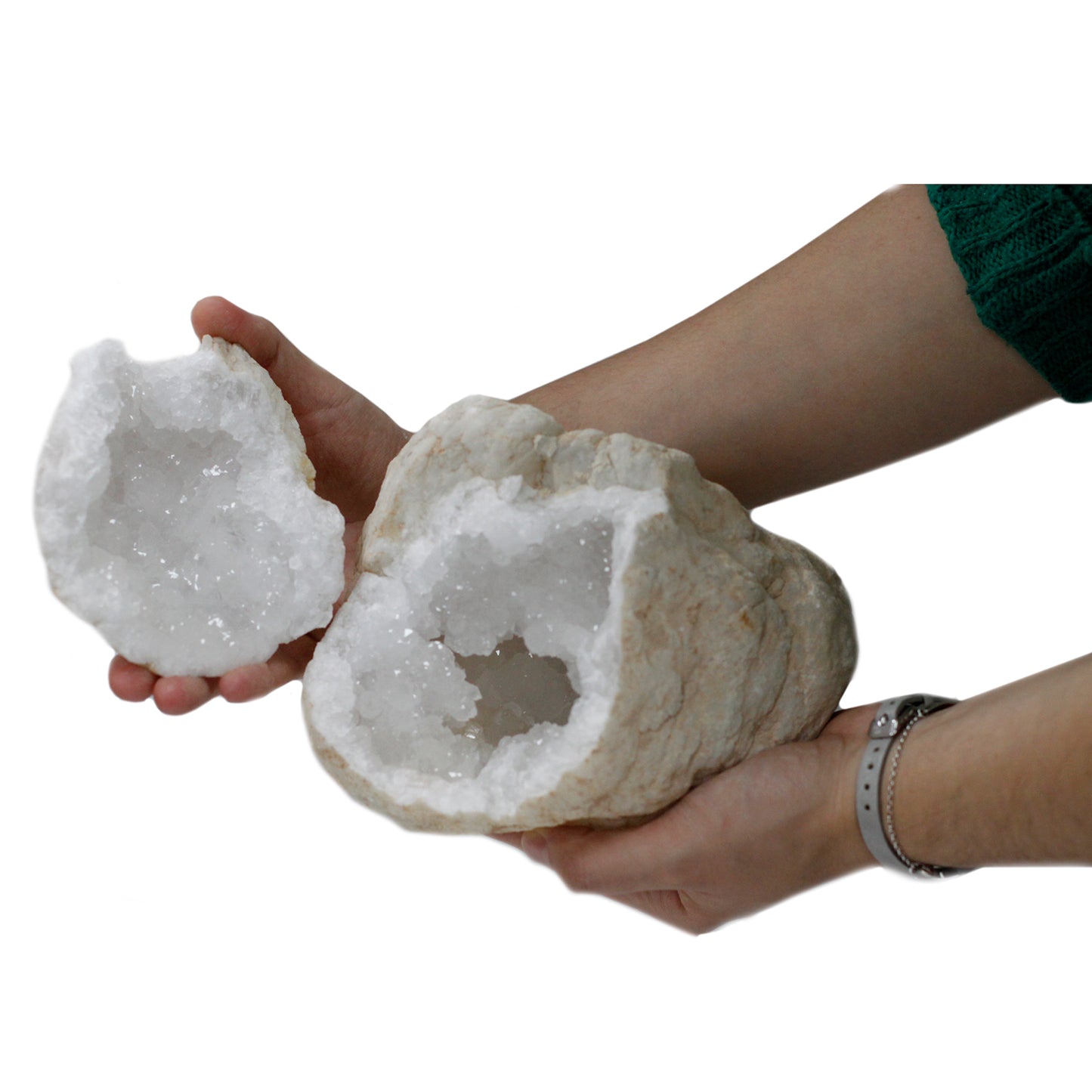 Natural Calcite Geode – Extra Large | Raw Crystal Formation