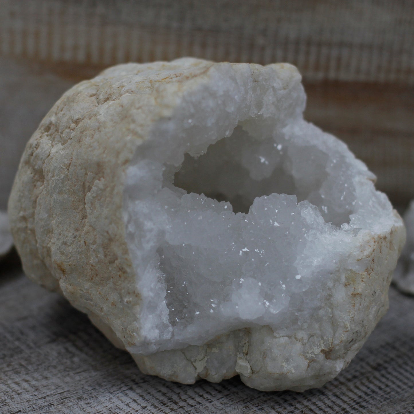 Natural Calcite Geode – Extra Large | Raw Crystal Formation