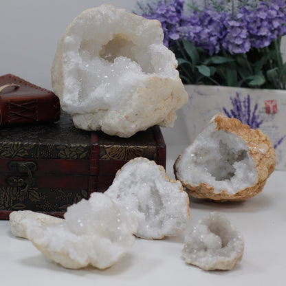 Natural Calcite Geode – Unopened | Whole Mineral Specimen