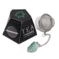 Raw Gemstone Tea Strainer – Green Aventurine | Stainless Steel Infuser with Natural Crystal