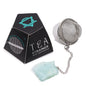 Raw Gemstone Tea Strainer – Aquamarine | Stainless Steel Infuser with Natural Crystal