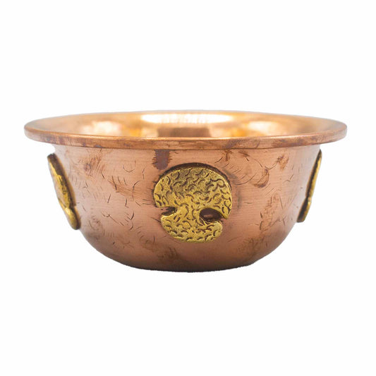Copper-Tone Ritual Offering Bowl – Tree of Life Design | Vessel for Incense & Ritual Use