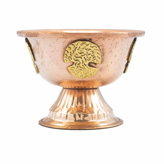 Copper-Tone Ritual Offering Chalice – Tree of Life Design | Vessel for Incense & Ritual Use