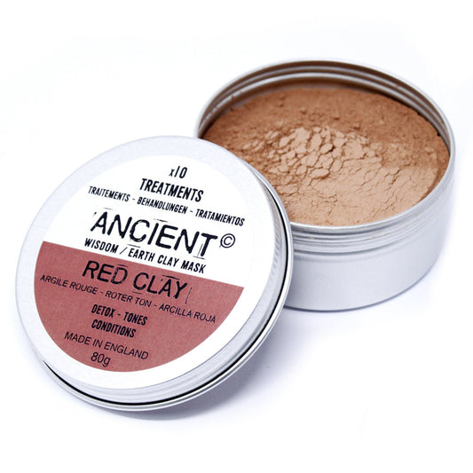 Red Kaolin Clay Mask Powder – 80g | Detoxifying & Circulation Boosting