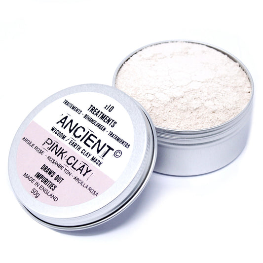 Pink Kaolin Clay Mask Powder – 50g | Sensitive Skin Soothing & Revitalising