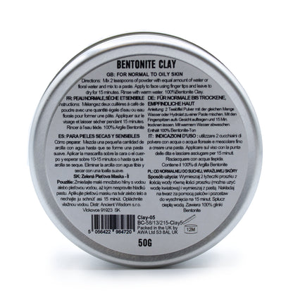 Bentonite Clay Face Mask Powder – 50g | Deep Pore Detox