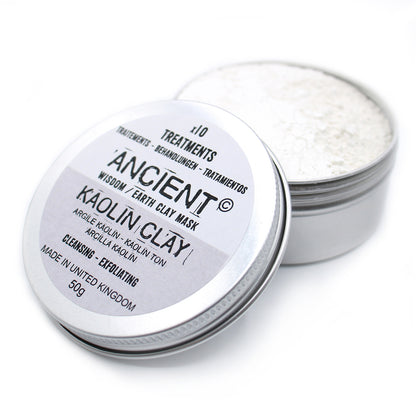 White Kaolin Clay Mask Powder – 50g | Oil Control & Deep Cleansing