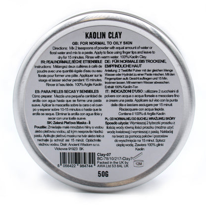 White Kaolin Clay Mask Powder – 50g | Oil Control & Deep Cleansing