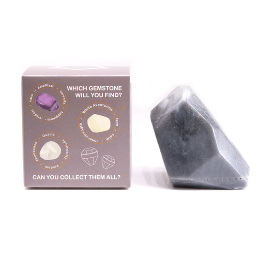 Crystal Air Elemental Soap Bar – Wind & Air | Hidden Amethyst, White Aventurine or Clear Quartz