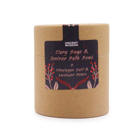 Enchanting Heart Heaven Aromatherapy Bath Set – Bath Bomb, Himalayan Salt & Dried Flowers | Clary Sage & Juniper Berry Essential Oils with Lavender Petals