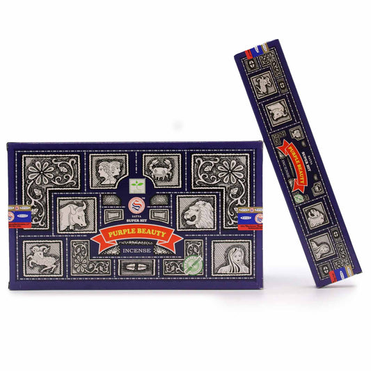 Satya Super Hit Incense Sticks – Purple Beauty | Yoga, Meditation & Spiritual Scents