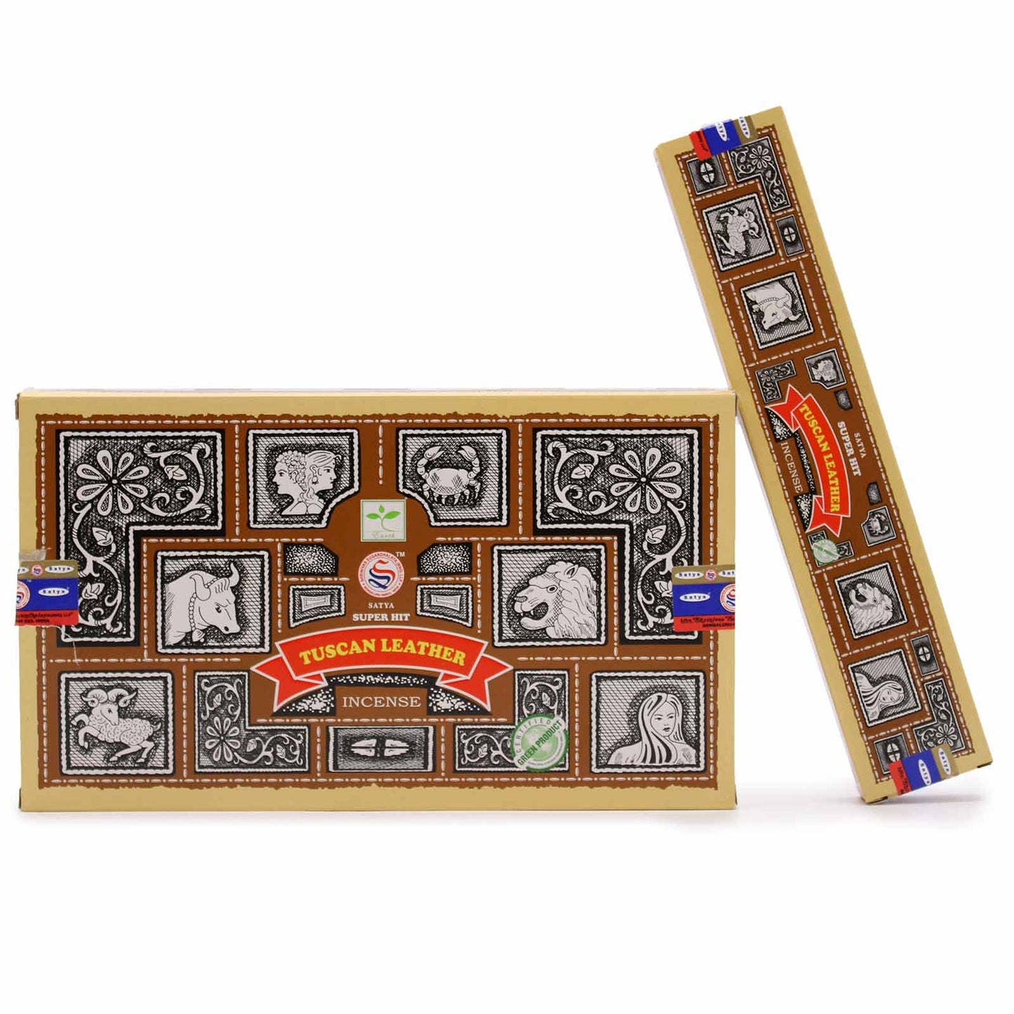Satya Super Hit Incense Sticks – Tuscan Leather | Yoga, Meditation & Spiritual Scents