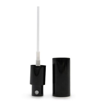 Fine Mist Spray Top with Over Cap – Black | Fits 50ml Bottles
