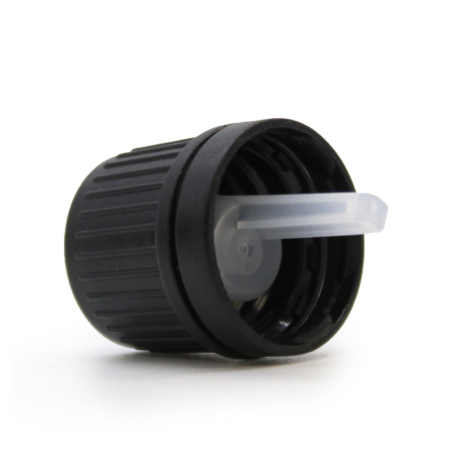 Tamper Evident Cap with Dropper Insert – Black | Secure Bottling for Essential Oils