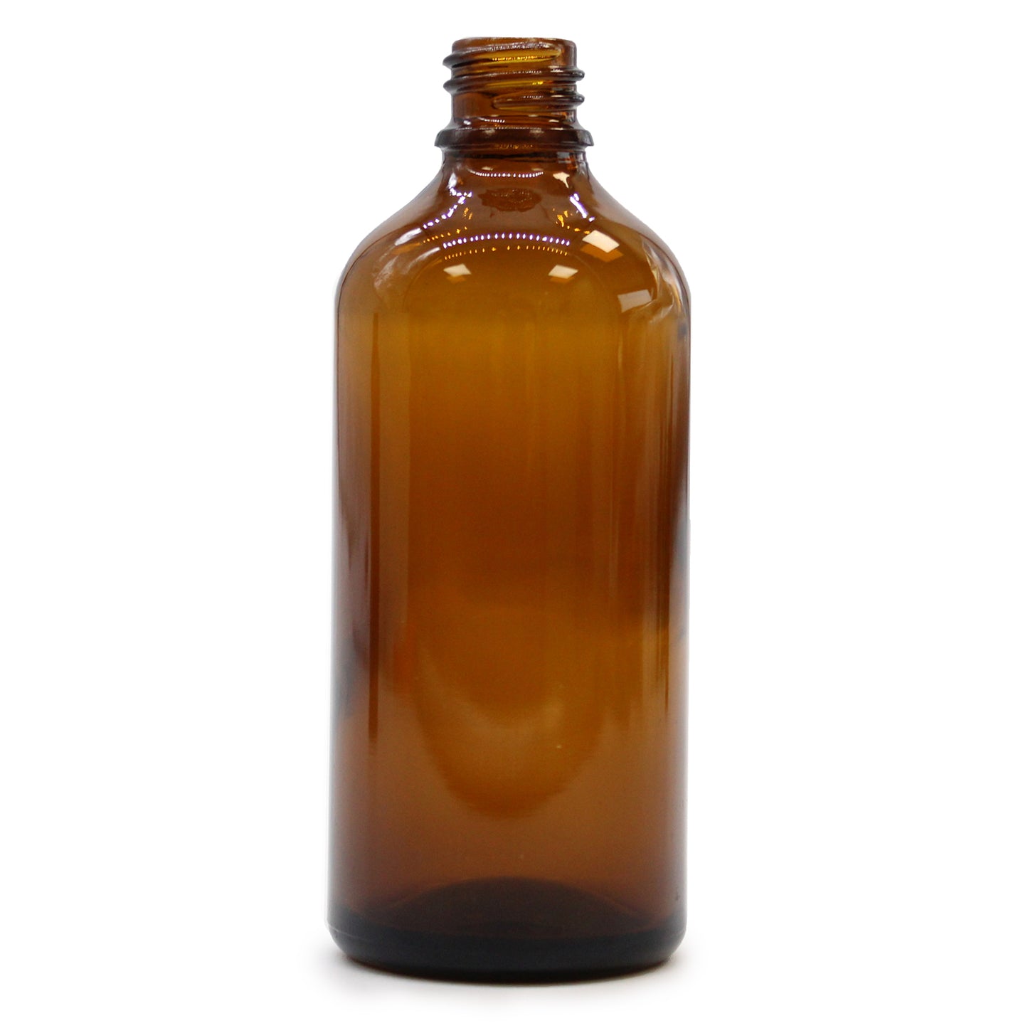 Amber Glass Bottle (No Lid) – 100ml | UV Protection for Essential & Carrier Oils