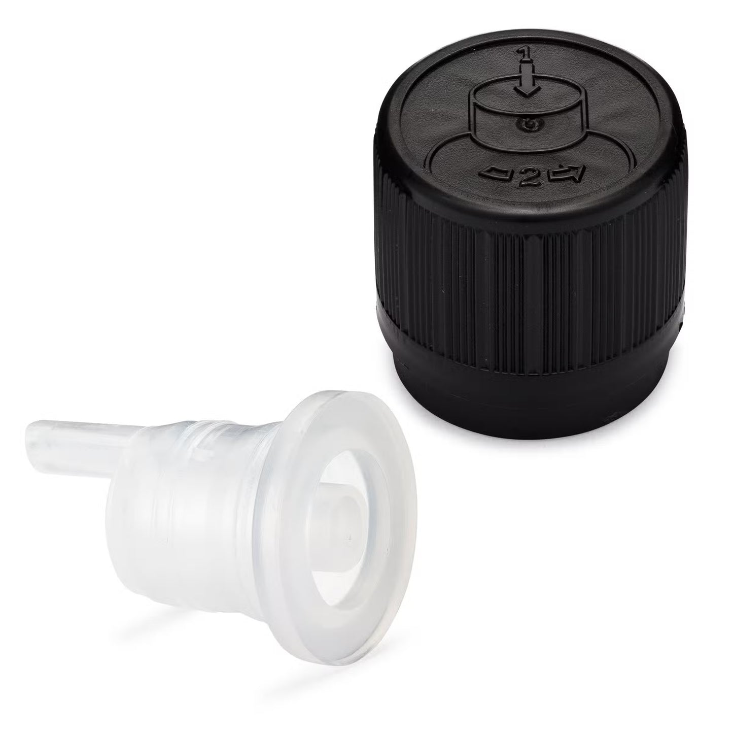 Tamper Evident & Child Resistant Cap with Dropper Insert – Black | Secure Bottling for Essential Oils