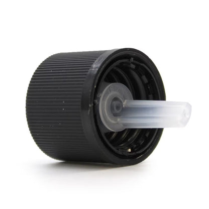 Tamper Evident & Child Resistant Cap with Dropper Insert – Black | Secure Bottling for Essential Oils