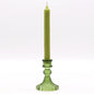 Vintage Style Pressed Glass Candle Holder – Jade Green | Fits Dinner Candles