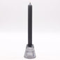 Flip Pressed Glass Candle Holder – Midnight Grey | Fits Dinner Candles & Tea Lights