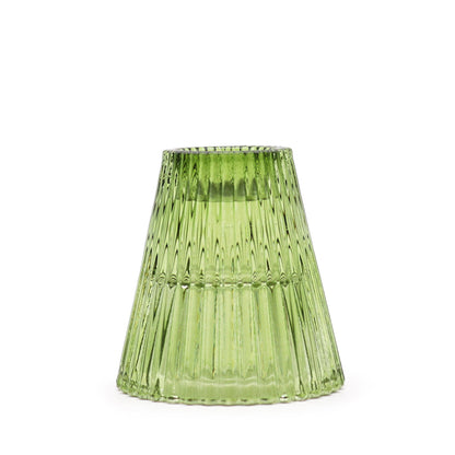 Flip Pressed Glass Candle Holder – Jade Green | Fits Dinner Candles & Tea Lights